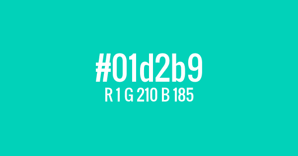 Kolor z kodem hex: #01d2b9
