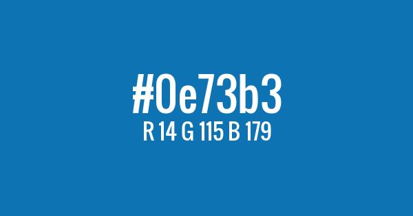 Kolor z kodem hex: #0e73b3
