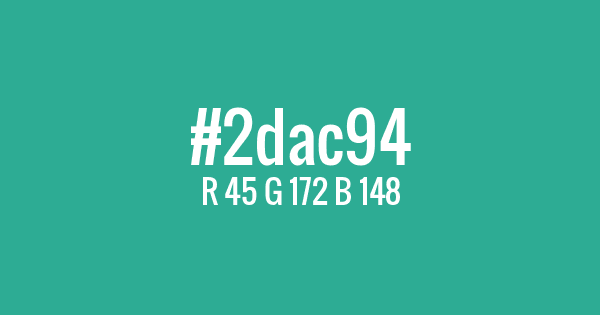 Kolor z kodem hex: #2dac94