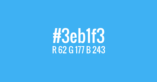 Kolor z kodem hex: #3eb1f3