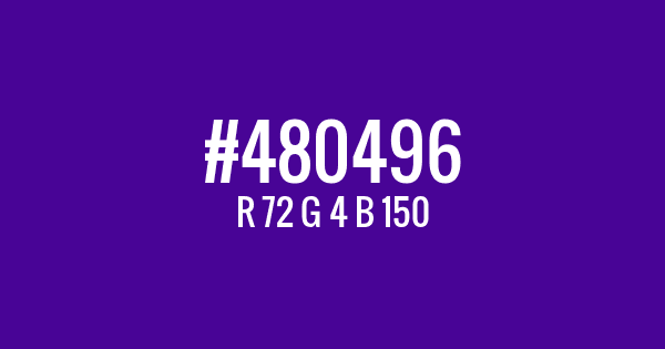 Color with hex code: #480496