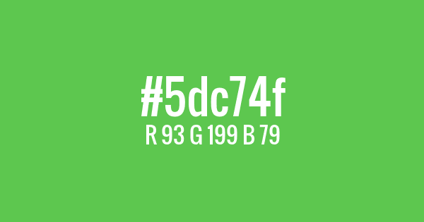 Kolor z kodem hex: #5dc74f