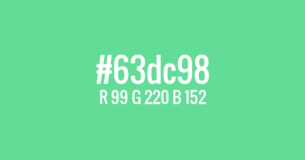 Color with hex code: #63dc98