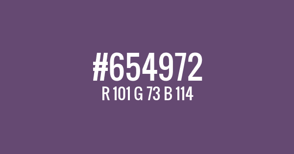 Color with hex code: #654972