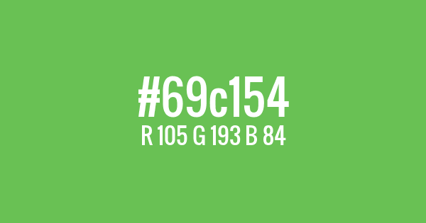 Kolor z kodem hex: #69c154