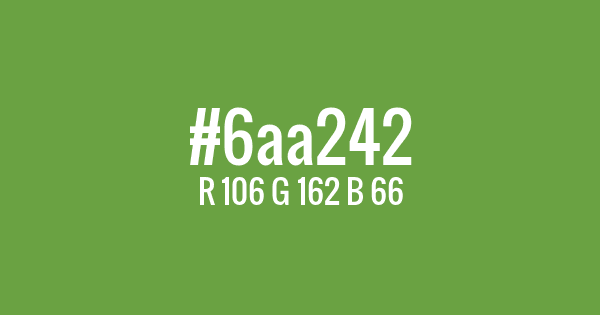 Kolor z kodem hex: #6aa242