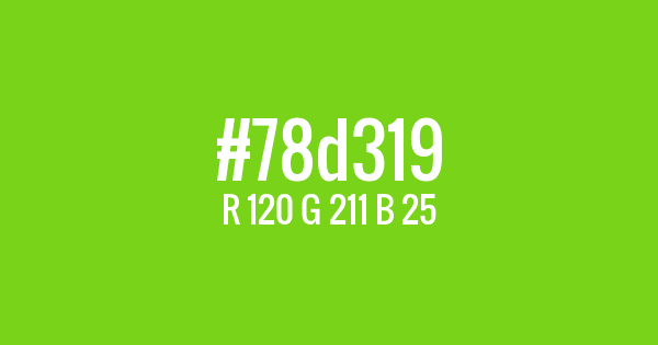 Kolor z kodem hex: #78d319