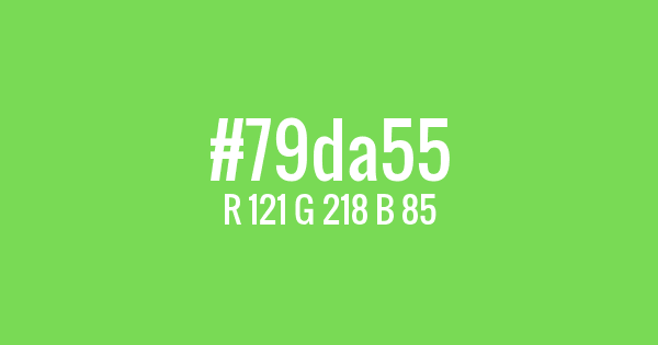 Kolor z kodem hex: #79da55