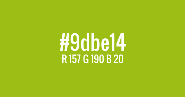 Kolor z kodem hex: #9dbe14