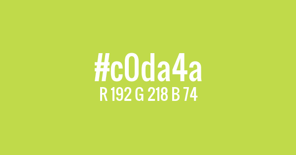 Kolor z kodem hex: #c0da4a