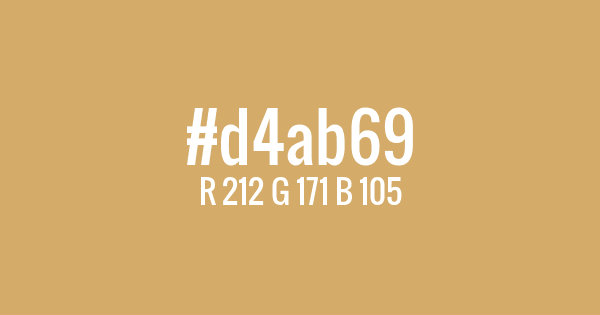 Kolor z kodem hex: #d4ab69