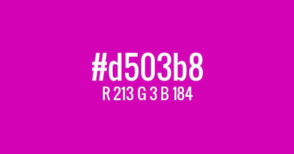 Kolor z kodem hex: #d503b8