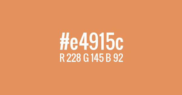 Color with hex code: #e4915c