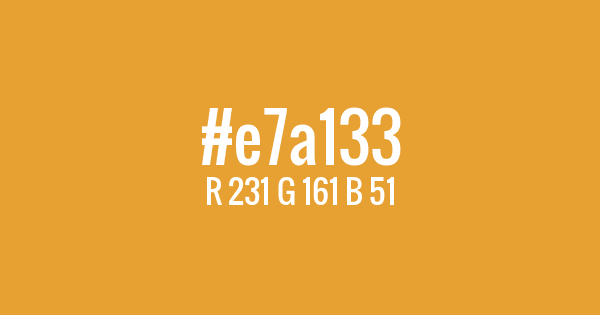 Kolor z kodem hex: #e7a133