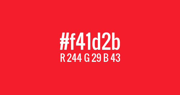 Color with hex code: #f41d2b