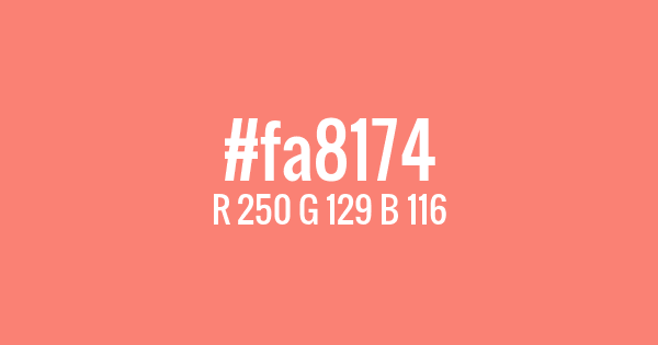 Kolor z kodem hex: #fa8174