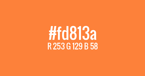 Color with hex code: #fd813a